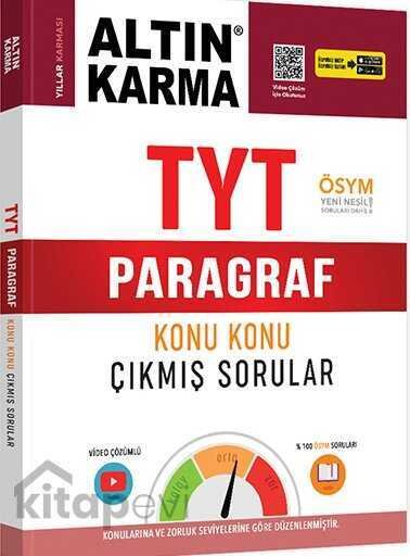 Altın Karma 2020 TYT Paragraf Konu Konu Çıkmış Sorular (Kolay-Orta-Zor)